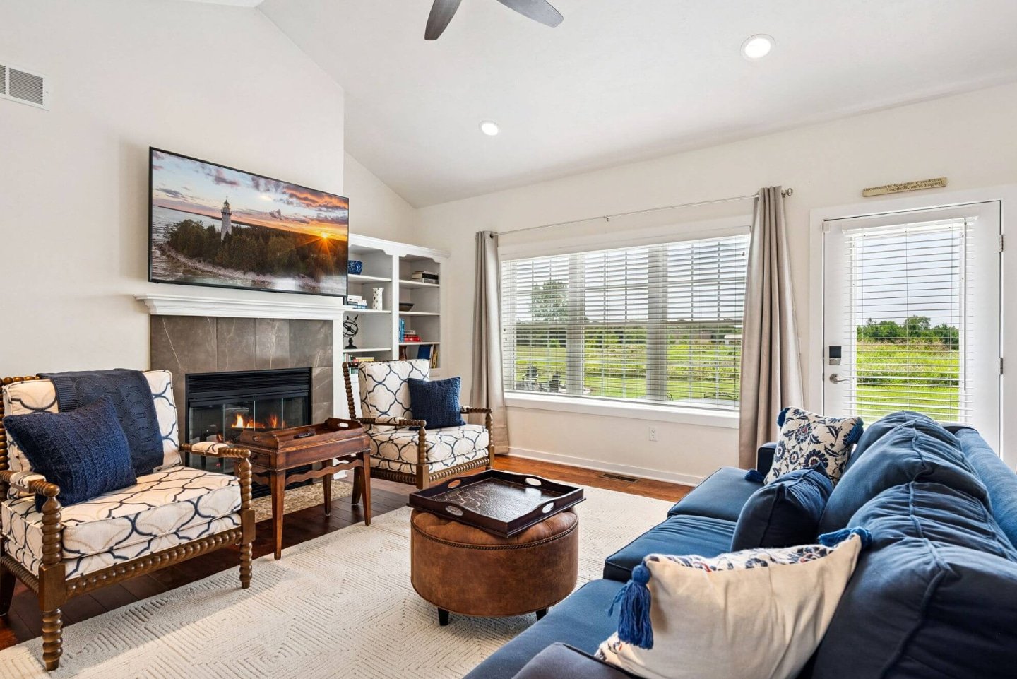 Relax in style with natural light and open space.