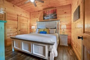 Retreat to the spacious king bedroom for a restful night’s sleep.