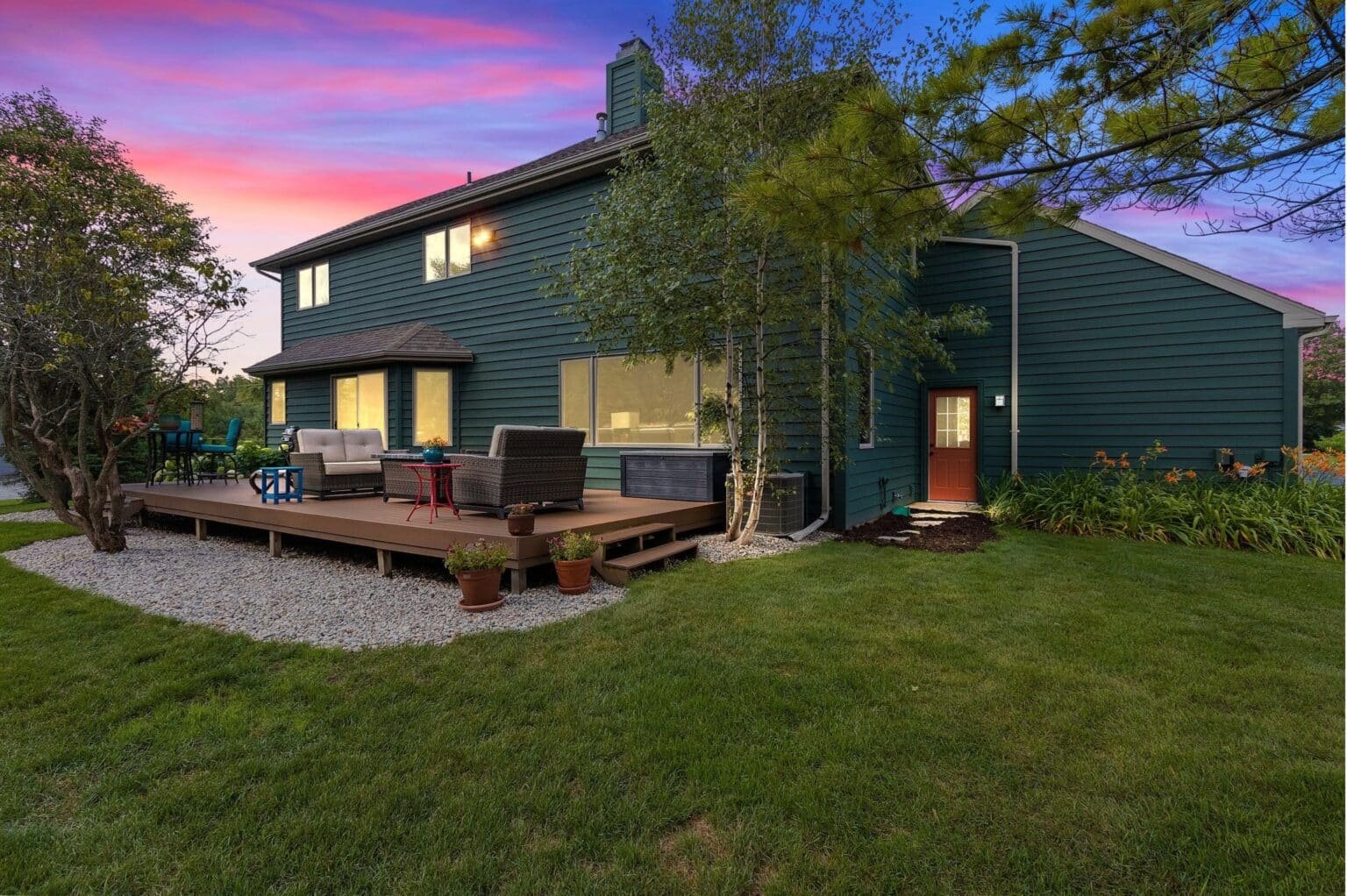 Patio paradise with a grill and cozy dining area