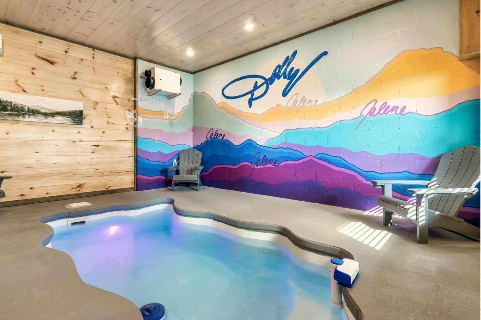 Bring the outdoors in with our Smoky Mountain indoor pool.