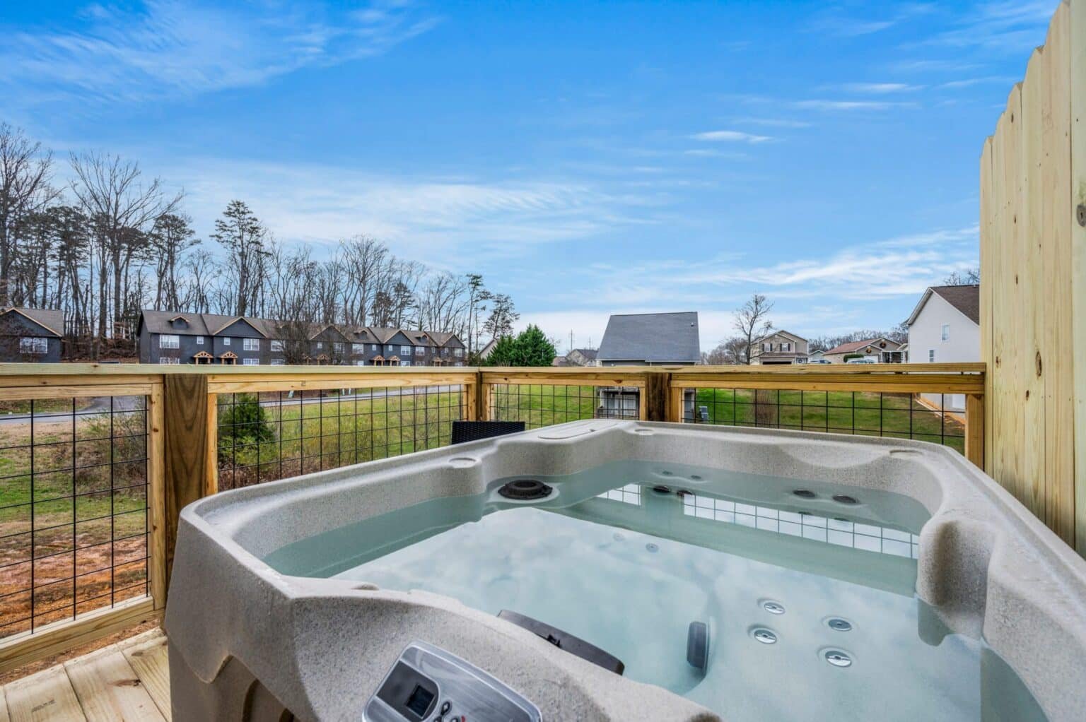 Nothing beats relaxing in the hot tub with loved ones after a long day outdoors.