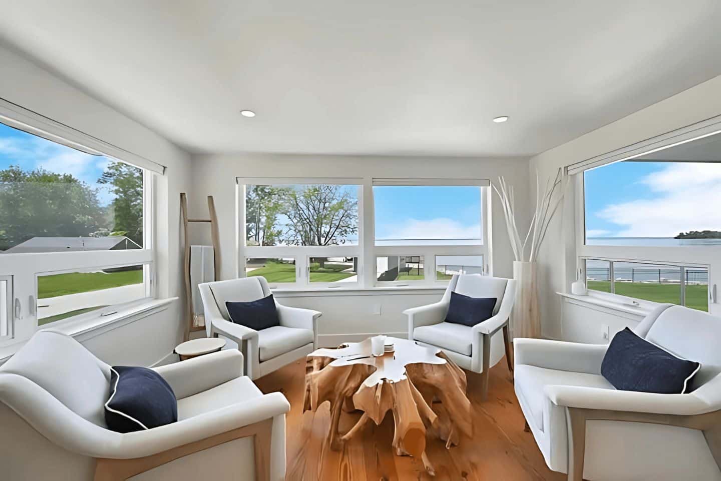 Inviting dining area with seating for six