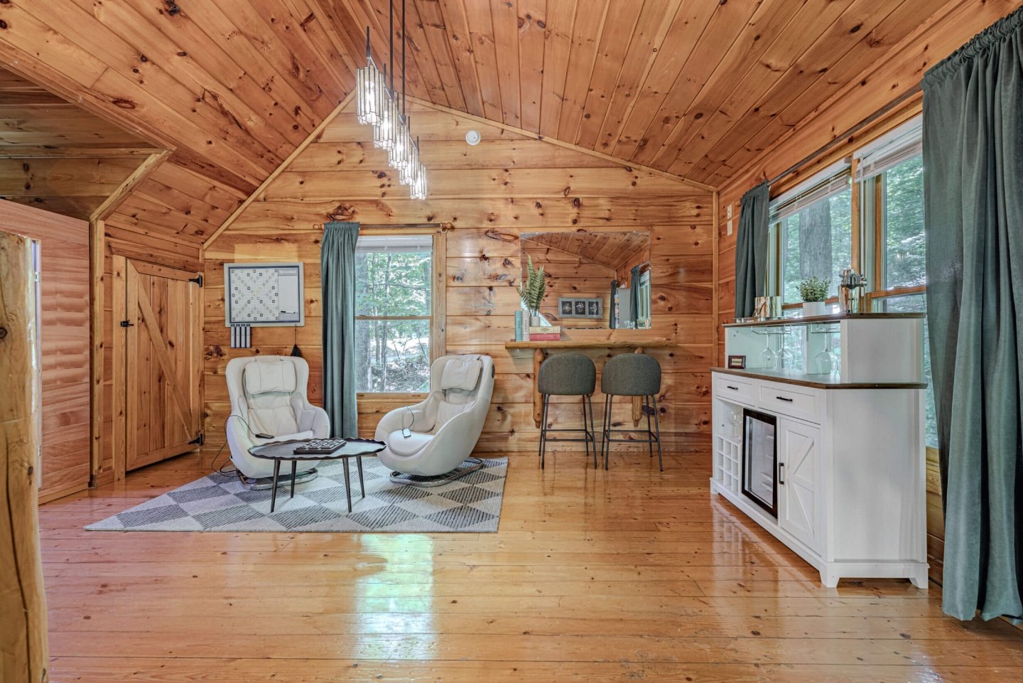 This inviting space, bathed in natural light